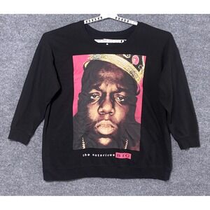 The Notorious B.I.G. Graphic Sweatshirt Men's‎ Black Long Sleeve Iconic Hip Hop